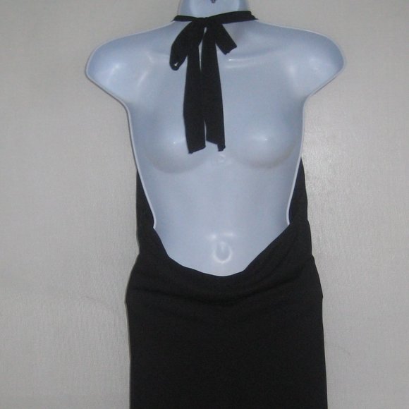 ALLEN by A.B.S. halter top shirred front handkerchief hem dress Size XL - NWT - Picture 3 of 9